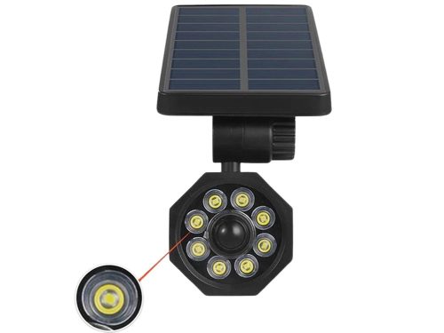 Napelemes mozgás és szürkület érzékelős kerti lámpa, 8 led