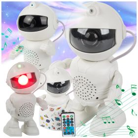   Asztronauta Űrhajós csillagos égbolt Lézer és RGB LED projektor, űrmuzsikával, távirányítóval