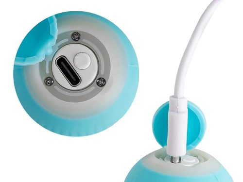 USB-s, LED-es interaktív mozgó labda kutyáknak és macskáknak, aktív, közös játékhoz