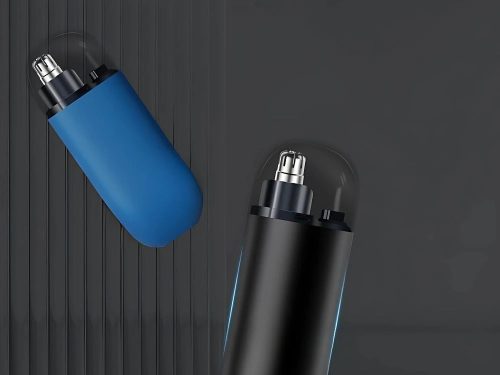 USB-tölthető orr- és fülszőrnyíró védősapkával, kompakt