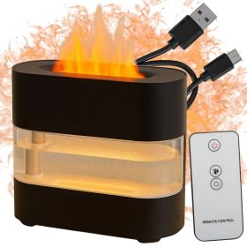   Lánghatású aroma diffúzor, 300 ml, RGB LED, távirányító