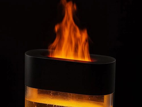 Lánghatású aroma diffúzor, 300 ml, RGB LED, távirányító