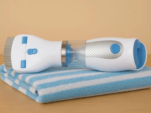 Elektromos serke, fejtetű eltávolító fésű szívó funkcióval