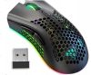Légáteresztő, vezeték nélküli 2,4 ghz gamer egér RGB háttérvilágítással, fekete