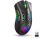 Légáteresztő, vezeték nélküli 2,4 ghz gamer egér RGB háttérvilágítással, fekete