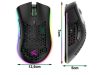Légáteresztő, vezeték nélküli 2,4 ghz gamer egér RGB háttérvilágítással, fekete
