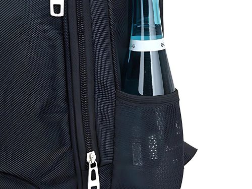 Városi, iskolai sport hátizsák 3 rekesszel és 15,6" laptop tartóval – Fekete