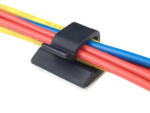 Öntapadó Kábelrendező vezetéktartó kapcsok 10db, fekete