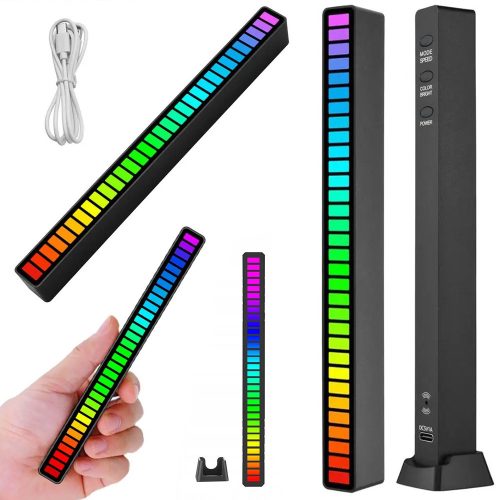 Ritmusra világító LED RGB Lámpa rúd, 18 fény móddal