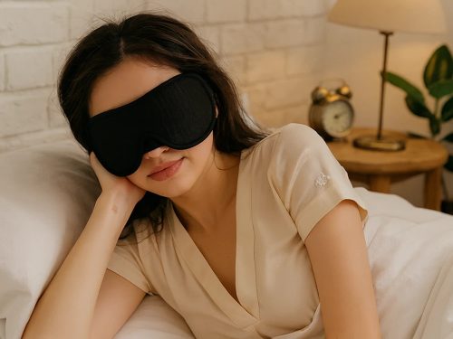Puha 3D alvómaszk állítható pánttal, otthonra és utazáshoz