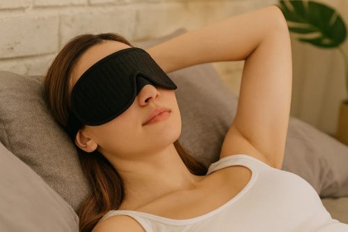 Puha 3D alvómaszk állítható pánttal, otthonra és utazáshoz