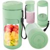 Vezeték nélküli, Hordozható USB smoothie keverő, jégaprító, turmixgép karpánttal, zöld