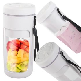   Vezeték nélküli, Hordozható USB smoothie keverő, jégaprító, turmixgép karpánttal, fehér 
