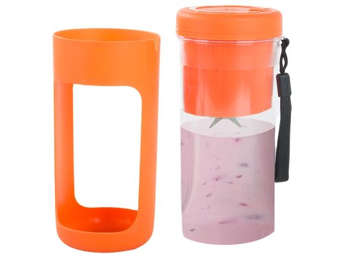 Vezeték nélküli, Hordozható USB smoothie keverő, jégaprító, turmixgép karpánttal, narancssárga
