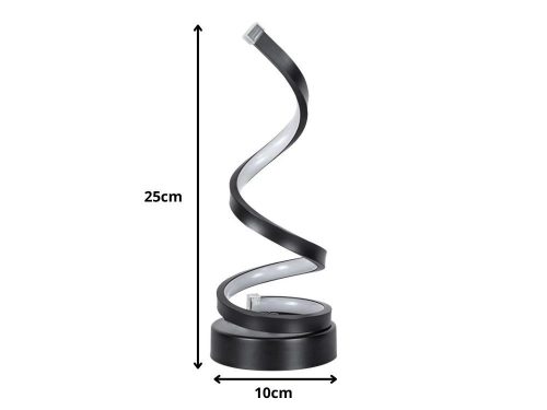 Spirál LED asztali lámpa, 3 fény szín, USB fényerő szabályozás
