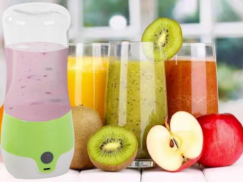 Vezeték Nélküli Hordozható Turmixgép – USB Smoothie Blender, zöld