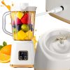 Hordozható USB Turmixgép és Smoothie Készítő, 3 Sebességfokozat, LED Kijelző, Fehér