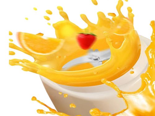 Hordozható USB Turmixgép és Smoothie Készítő, 3 Sebességfokozat, LED Kijelző, Fehér