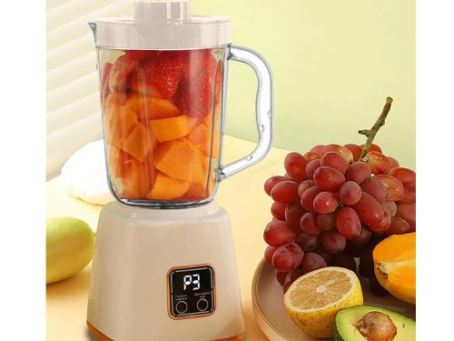Hordozható USB Turmixgép és Smoothie Készítő, 3 Sebességfokozat, LED Kijelző, Fehér