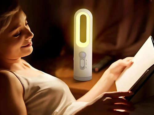 Led éjszakai lámpa mozgásérzékelővel, zseblámpa funkcióval 2 az 1 ben