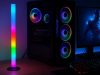 Led rgb modern dekoratív álló/asztali oszloplámpa, 40 cm, távirányítóval