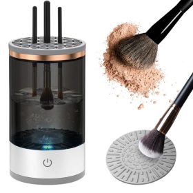   Elektromos sminkecset tisztító és szárító gép – USB, fekete