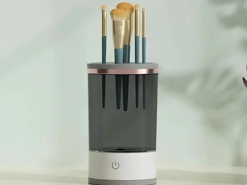 Elektromos sminkecset tisztító és szárító gép – USB, fekete