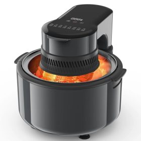  Kerek zsírmentes fritőz, air fryer nagy méretű 1200W, 5 l