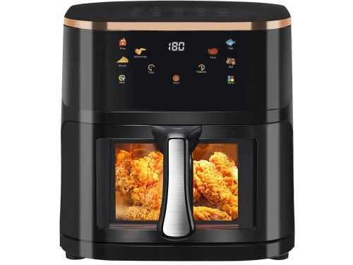 Nagy méretű zsírmentes fritőz, air fryer sütéshez 1400W, 10 l