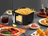 Nagy méretű zsírmentes fritőz, air fryer sütéshez 1400W, 10 l