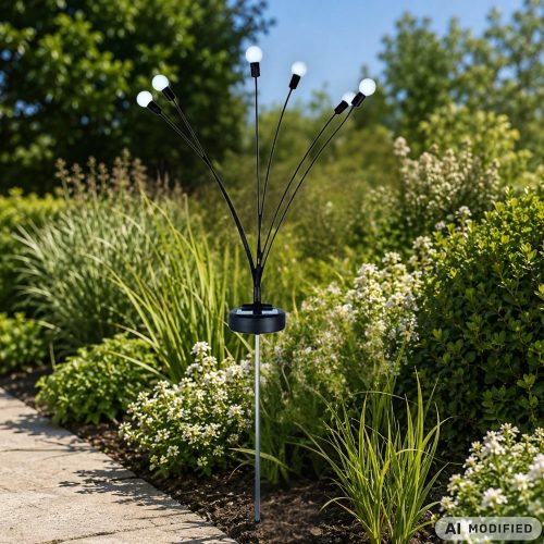 Kültéri RGB Napelemes Kerti Lámpa Szett – Színváltós 2 db, 70 cm