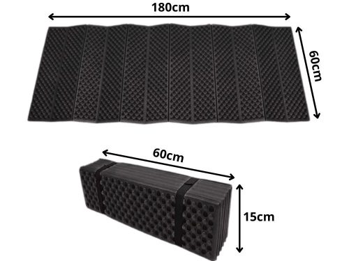 Harmonikára csukható Túramatrac Vízálló, Hőszigetelt Habszivacs Matrac 180x60cm