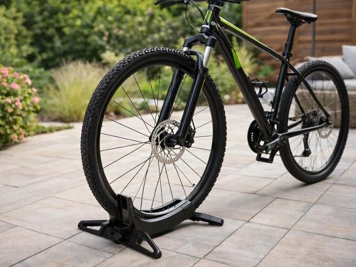Állítható Padló Kerékpárállvány MTB és Országúti Biciklihez - Fekete