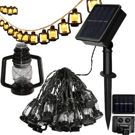 Kerti Fényfüzér 50 LED Izzóval, Kültéri Kerti Lámpa