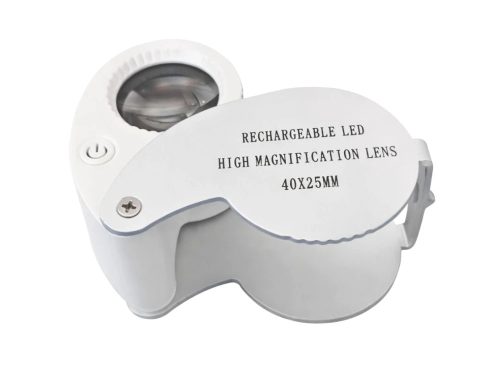 40x-es zsebékszerész nagyító 9 LED-del, precíziós munkákhoz