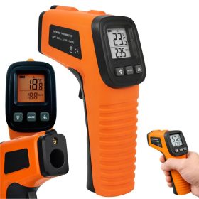   Érintésmentes lézeres infravörös hőmérő -50 és +550 °C, narancs-fekete