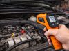Érintésmentes lézeres infravörös hőmérő -50 és +550 °C, narancs-fekete