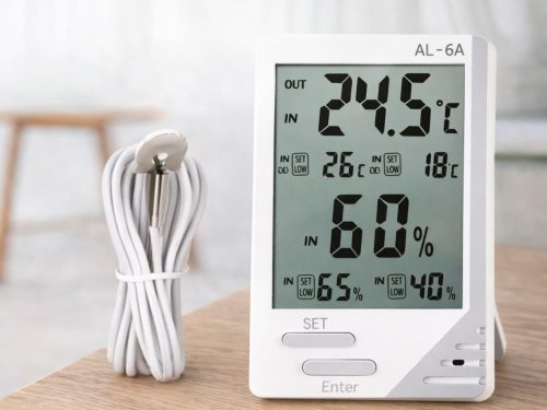LCD időjárás-állomás hőmérővel és páratartalom-mérővel