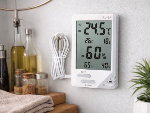 LCD időjárás-állomás hőmérővel és páratartalom-mérővel