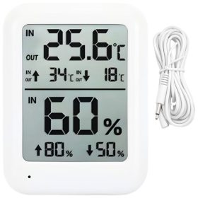   LCD időjárás-állomás hőmérővel és páratartalom-mérővel