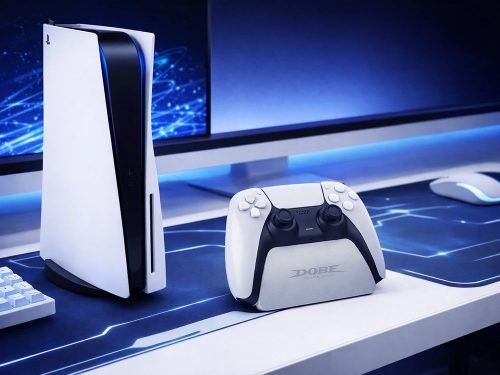 PS5 DualSense kontroller tartóállvány fehér kivitelben
