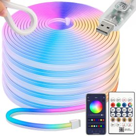   RGB Okos rugalmas Neon LED szalag 10m, Bluetooth + App vezérlés