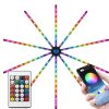 Öntapadó RGB led-es tűzijáték lámpa, alkalmazással és távirányítóval, buli dekoráció