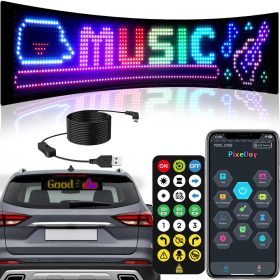   Rugalmas LED Mátrix Panel – Gesztusjelző és Görgető Szöveg Kijelző Szélvédőre, kirakatba, 5V, USB