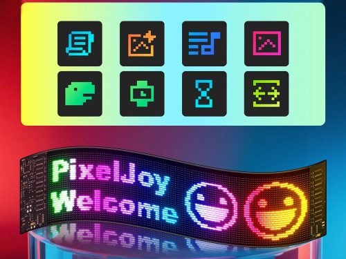 Rugalmas LED Mátrix Panel – Gesztusjelző és Görgető Szöveg Kijelző Szélvédőre, kirakatba, 5V, USB