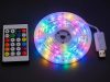 Kültéri RGB LED-szalag 10m, USB-s Okosvilágítás Bluetooth Vezérléssel, IP65, távirányítóval