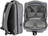 Merevített laptop hátizsák kódzárral és USB-porttal, 15 l, szürke