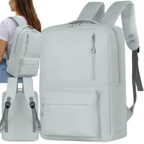   Városi laptop hátizsák USB-porttal, 18–20 l, 45×30×16 cm, szürke