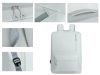 Városi laptop hátizsák USB-porttal, 18–20 l, 45×30×16 cm, szürke