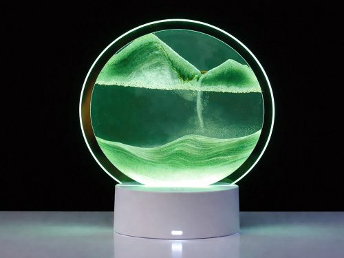 Dinamikus 3d homok lámpa, dekoratív asztali usb led rgb lámpa